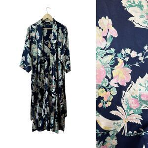 Vintage Victoria's Secret Gold Label Medium Large Satin Robe Tie Waist Womens